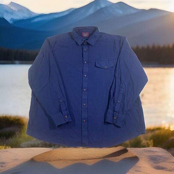 UNTUCKit Button Up Shirt Mens Size XXXL‎ Longsleeve 100% Cotton Casual Navy Blue - Picture 1 of 7